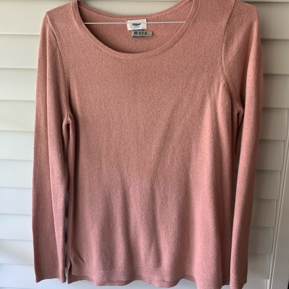Pink shimmer sweater